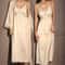 Elegant Female Ice Silk Robe Set Professional HollowOut Lace Nightdress Silky Loungewear Lingerie 2