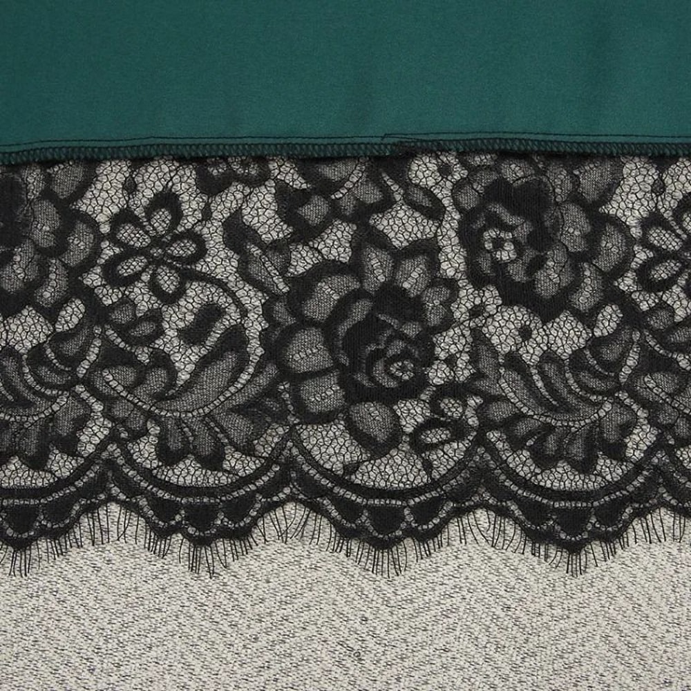 FrenchStyle Sexy Satin Nightgown Robe Professional VNeck Lace Bathrobe Silky Sleepwear 2