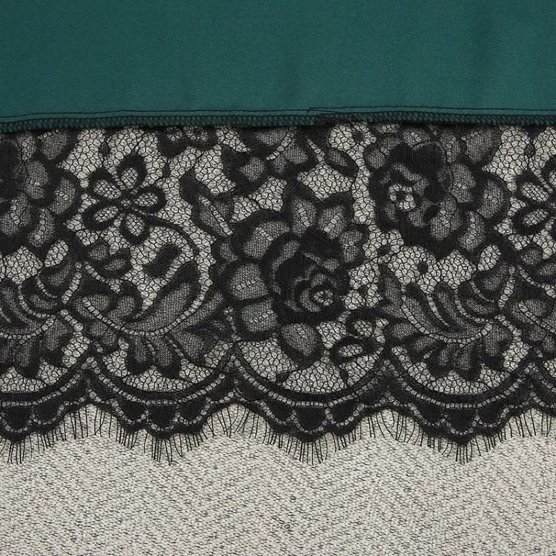 FrenchStyle Sexy Satin Nightgown Robe Professional VNeck Lace Bathrobe Silky Sleepwear 2