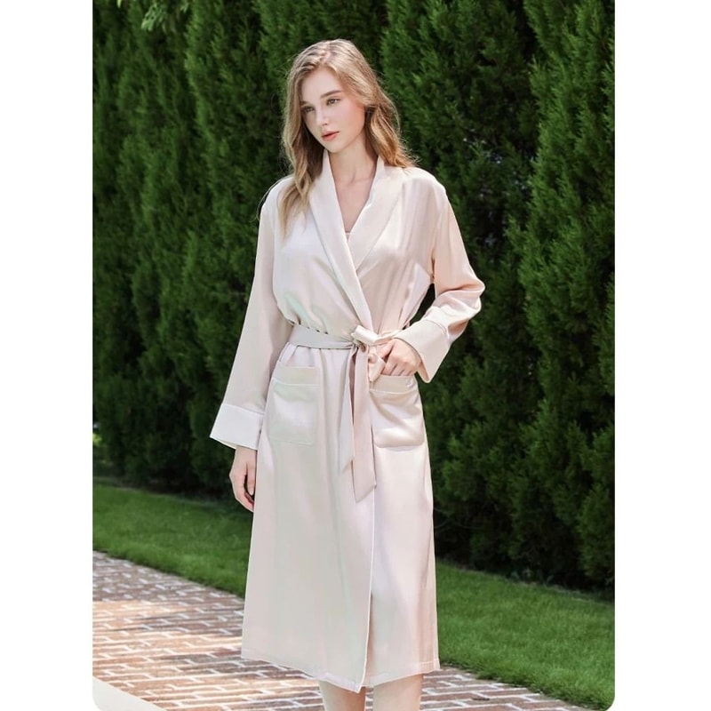 Luxury 19 Momme Silk Velvet Robe Premium 100 Mulberry Silk Heavyweight Winter Kimono 1