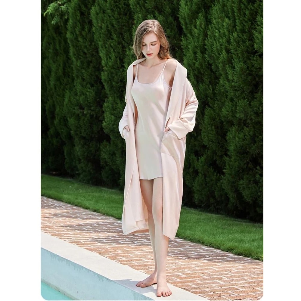 Luxury 19 Momme Silk Velvet Robe Premium 100 Mulberry Silk Heavyweight Winter Kimono 2