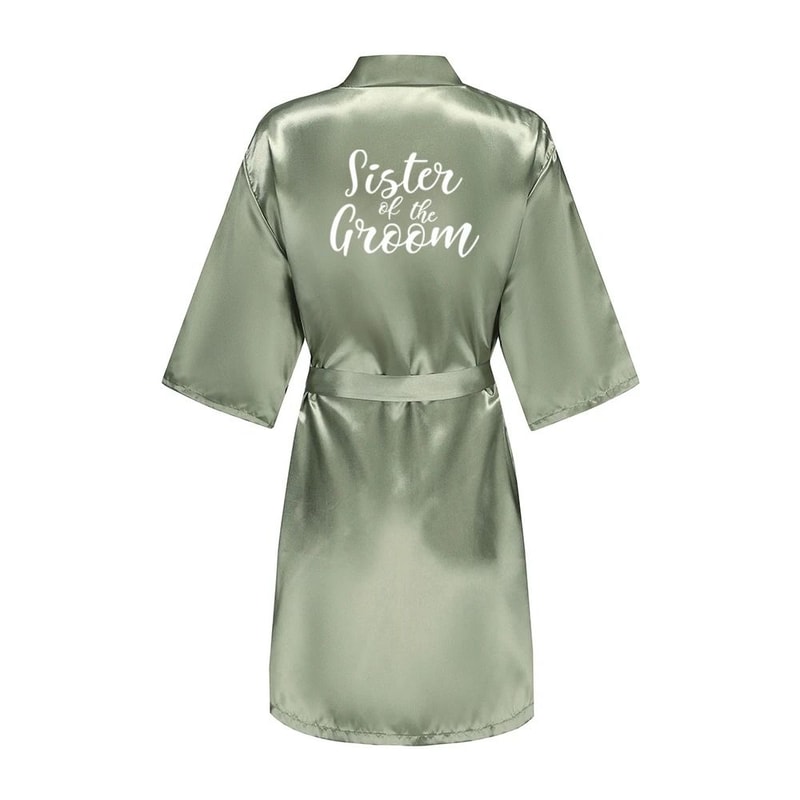Grass Green Bridal Party Robes Professional Satin Wedding Getting Ready Gowns For Bride Bridesmai 21