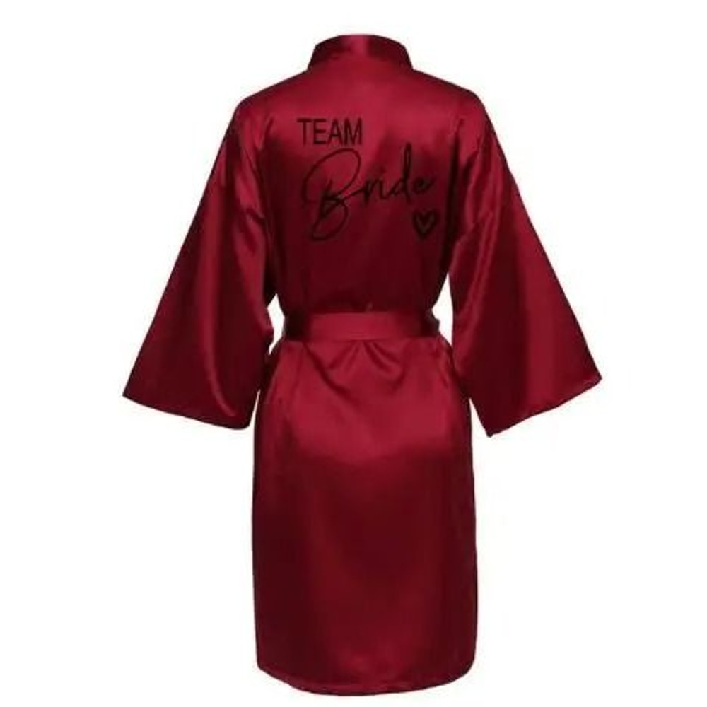 Wedding Party Team Bride Robe Professional Satin Kimono Pajamas Bridesmaid Bathrobe SP003 13