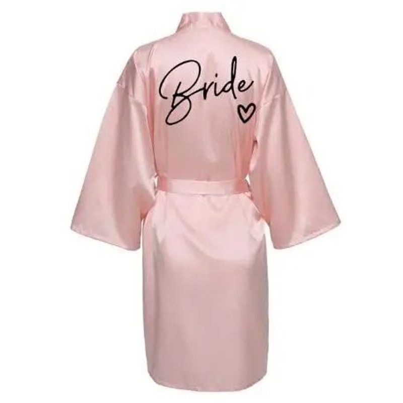 Wedding Party Team Bride Robe Professional Satin Kimono Pajamas Bridesmaid Bathrobe SP003 15