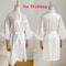Luxurious White Bridal Feather Robe Professional Satin Wedding Kimono Sexy Bridesmaid Peignoir 6