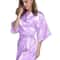 Solid Silk Satin Short Kimono Robe Professional Bridal Party Peignoir Sexy Fashion Bathrobe 16