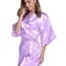 Solid Silk Satin Short Kimono Robe Professional Bridal Party Peignoir Sexy Fashion Bathrobe 16