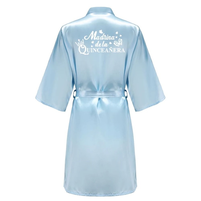 Princess Quinceanera Birthday Party Robe Professional Silkly Nightgown Mis XV Sweet 15 Bathrobe 2