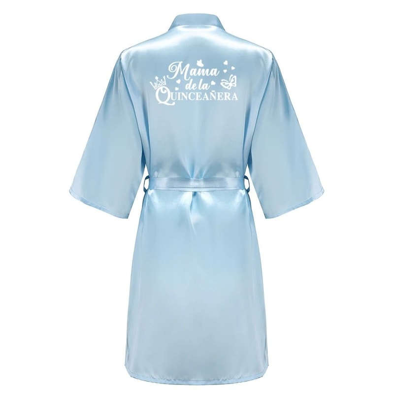 Princess Quinceanera Birthday Party Robe Professional Silkly Nightgown Mis XV Sweet 15 Bathrobe 9