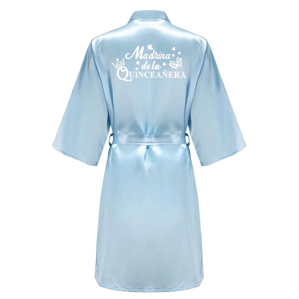 Princess Quinceanera Birthday Party Robe Professional Silkly Nightgown Mis XV Sweet 15 Bathrobe 8
