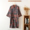 Premium Cotton Printed Kimono Robe For Men Professional Long Style BlueGreen Bathrobe 8