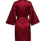 Elegant Solid Satin Night Robe Professional Half Sleeve VNeck House Robe With Belt 9