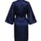 Elegant Solid Satin Night Robe Professional Half Sleeve VNeck House Robe With Belt 10
