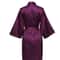 Elegant Solid Satin Night Robe Professional Half Sleeve VNeck House Robe With Belt 12