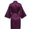Elegant Solid Satin Night Robe Professional Half Sleeve VNeck House Robe With Belt 12