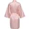 Elegant Solid Satin Night Robe Professional Half Sleeve VNeck House Robe With Belt 15