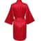 Elegant Solid Satin Night Robe Professional Half Sleeve VNeck House Robe With Belt 17