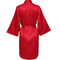 Elegant Solid Satin Night Robe Professional Half Sleeve VNeck House Robe With Belt 17