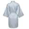 Elegant Solid Satin Night Robe Professional Half Sleeve VNeck House Robe With Belt 18
