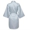 Elegant Solid Satin Night Robe Professional Half Sleeve VNeck House Robe With Belt 18