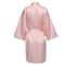 Elegant Solid Satin Night Robe Professional Half Sleeve VNeck House Robe With Belt 1