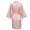 Elegant Solid Satin Night Robe Professional Half Sleeve VNeck House Robe With Belt 1