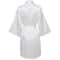 Elegant Solid Satin Night Robe Professional Half Sleeve VNeck House Robe With Belt 19