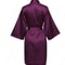Elegant Solid Satin Night Robe Professional Half Sleeve VNeck House Robe With Belt 3