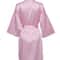 Elegant Solid Satin Night Robe Professional Half Sleeve VNeck House Robe With Belt 4