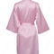 Elegant Solid Satin Night Robe Professional Half Sleeve VNeck House Robe With Belt 4