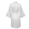 Elegant Solid Satin Night Robe Professional Half Sleeve VNeck House Robe With Belt 5
