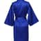 Elegant Solid Satin Night Robe Professional Half Sleeve VNeck House Robe With Belt 8
