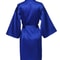Elegant Solid Satin Night Robe Professional Half Sleeve VNeck House Robe With Belt 8