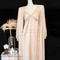 Sexy Lace Trim Female Long Robe Set Professional Satin Suspender Nightdress Casual Summer Bathrob 8
