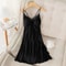 Sexy Lace Trim Female Long Robe Set Professional Satin Suspender Nightdress Casual Summer Bathrob 5