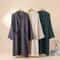 Thin Cotton Yarn Kimono Robes Professional Couples Bathrobe Breathable Tied Cardigan Sleepwear 0