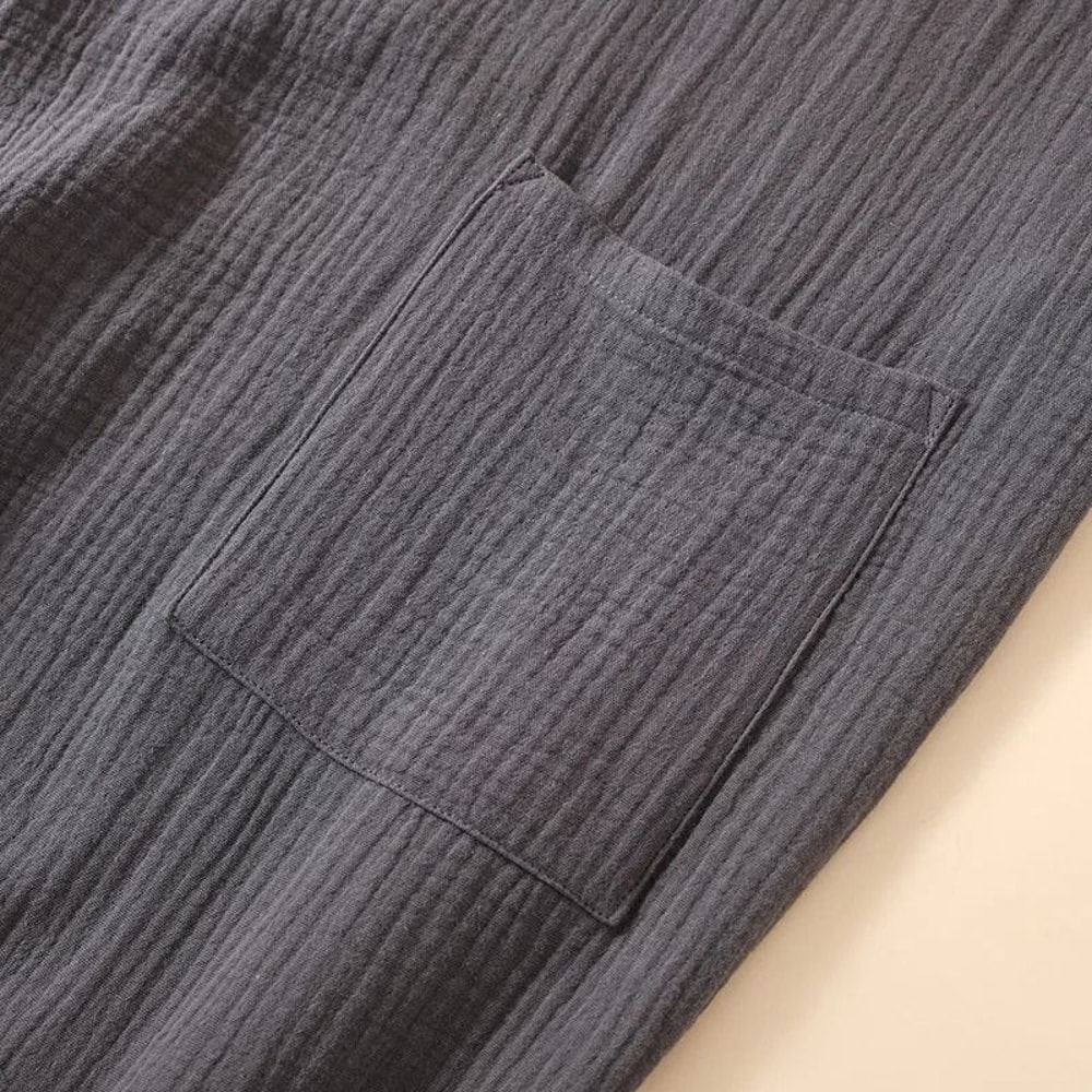 Thin Cotton Yarn Kimono Robes Professional Couples Bathrobe Breathable Tied Cardigan Sleepwear 4