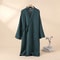 Thin Cotton Yarn Kimono Robes Professional Couples Bathrobe Breathable Tied Cardigan Sleepwear 8