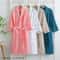 100 Cotton Couple Waffle Robe Professional Kimono Bathrobe Casual Summer Loungewear 2
