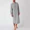 Mens ButtonDown Stand Collar Robe Professional Long Sleeve Nightgown Fashionable Loose Home Wear 1