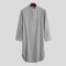 Mens ButtonDown Stand Collar Robe Professional Long Sleeve Nightgown Fashionable Loose Home Wear 5