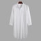 Mens ButtonDown Stand Collar Robe Professional Long Sleeve Nightgown Fashionable Loose Home Wear 11