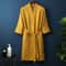 Premium Cotton Terry Waffle Robe Professional Thin Morning Gown HotelGrade Couples Bathrobe 8