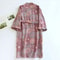 Japanese Style Printed Cotton Kimono Professional Loose Fitting Bathrobe Sweat Steaming Pajamas 5
