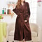 Winter Coral Fleece Long Robe Professional Thickened Flannel Kimono Warm Casual Homewear 14