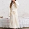 Winter Coral Fleece Long Robe Professional Thickened Flannel Kimono Warm Casual Homewear 8