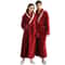 Winter Lovers Solid Flannel Thicken Robe Set Professional Couples Bathrobe Warm Intimate Lingerie 4