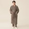 Thickened Flannel Robe Pants Pajamas Set Professional AutumnWinter Striped Couples Home Clothes 11