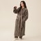 Thickened Flannel Robe Pants Pajamas Set Professional AutumnWinter Striped Couples Home Clothes 8