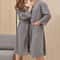 Premium Waffle Weave Couples Bathrobe Professional Shower Sleepwear Long Nightgown For Men And Wo 0